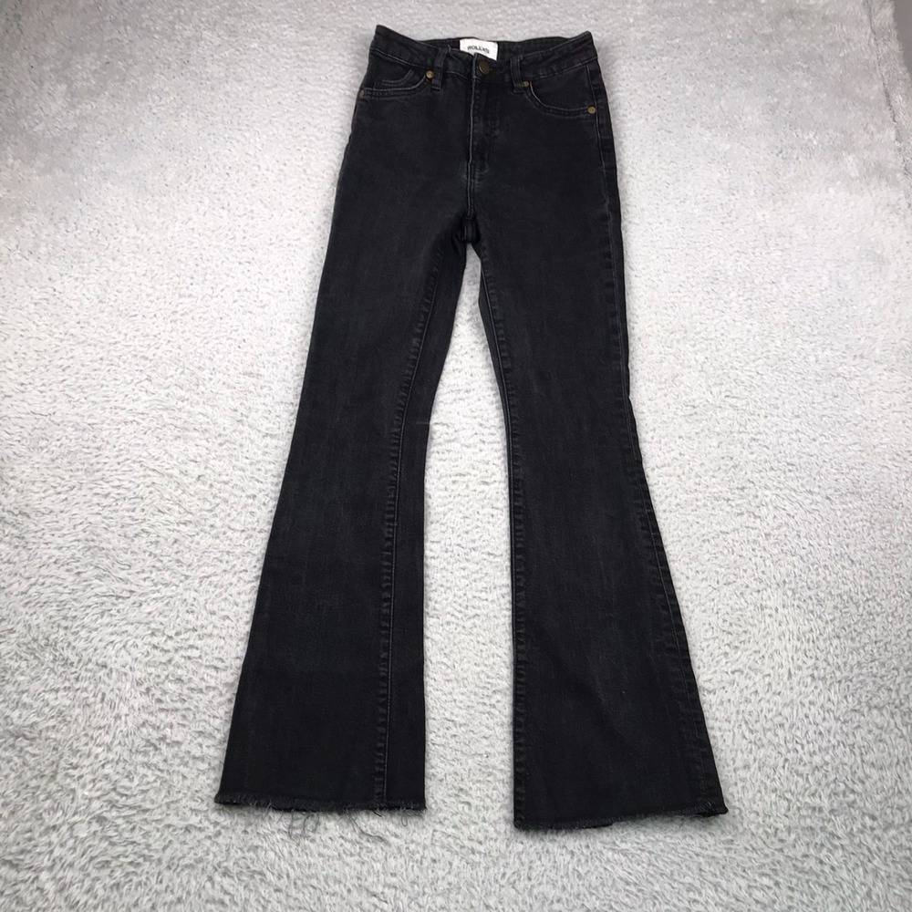Rollas Eastcoat Boot Jeans Womens AU 6/US 24 (23x26) Black High Rise Bootcut